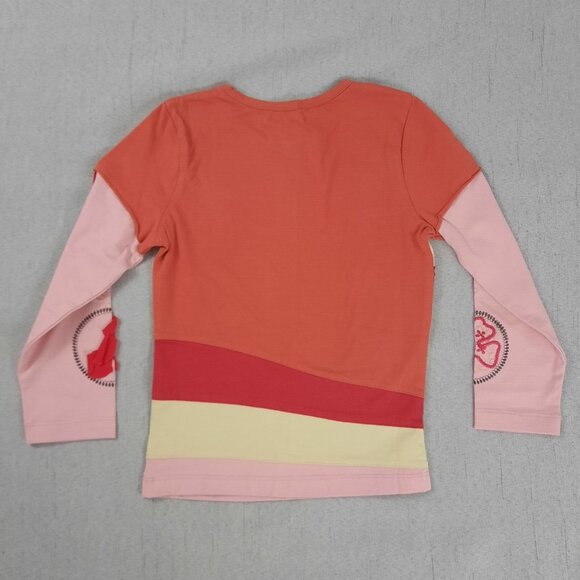 Deux par Deux Girls Outfit 5 Orange Pink Top Velour Stripe Pants Y2K 2000s Retro - Picture 4 of 16